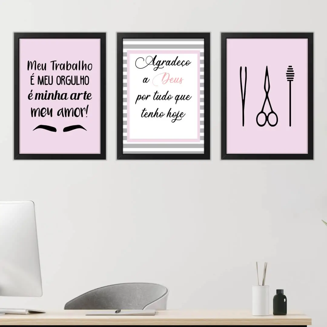 Kit 3 Quadros Meu trabalho é meu Orgulho - Imagem 2