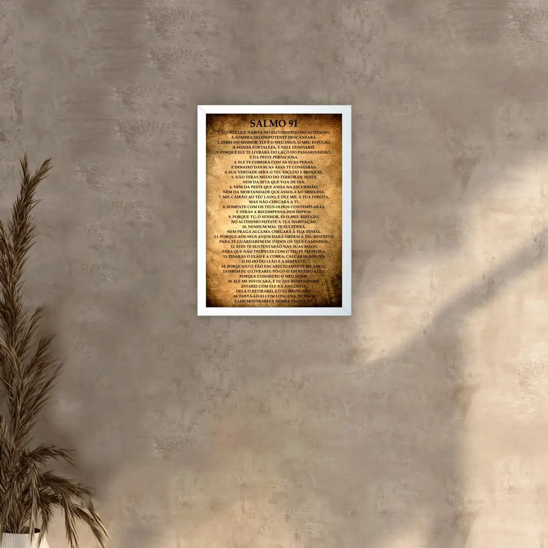 Quadro Decorativo Salmo 91 - Imagem 2