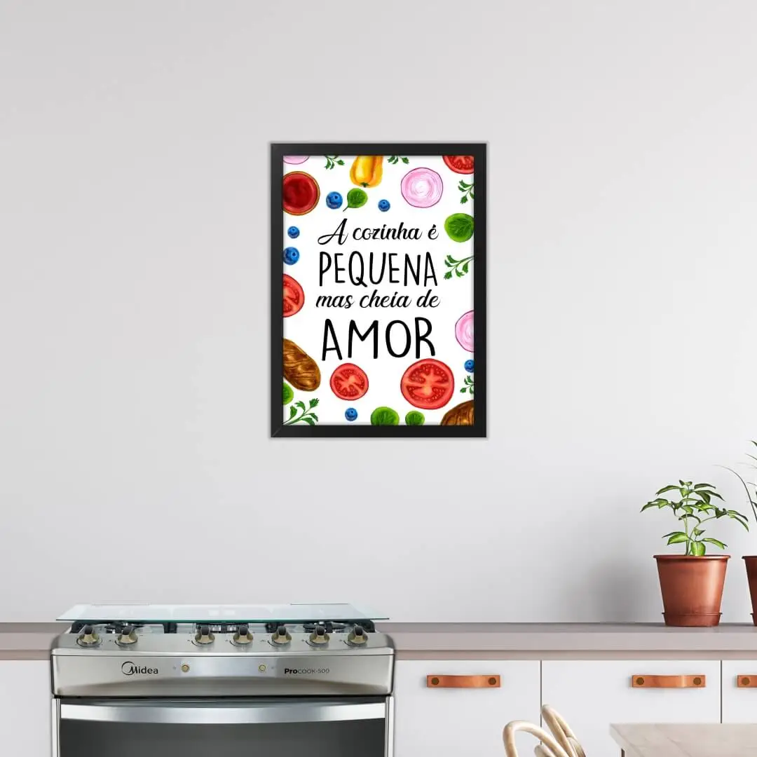 Quadro Decorativo A Cozinha é Pequena - Imagem 2