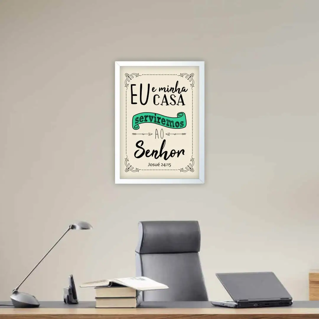 Quadro Decorativo Eu e minha Casa - Imagem 2