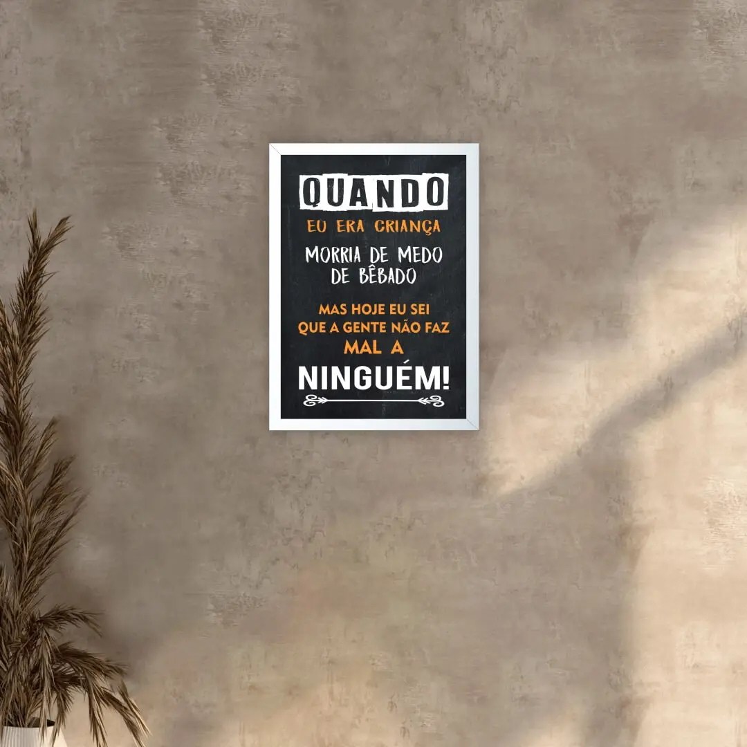 Quadro Decorativo Quando eu era Criança - Imagem 2