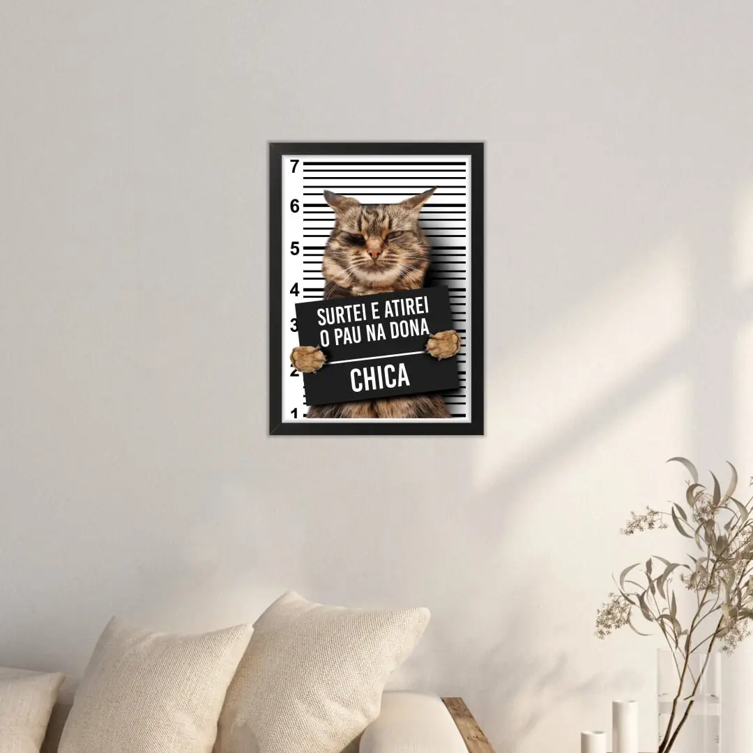 Quadro-Decorativo-Gato-Divertido-Frase