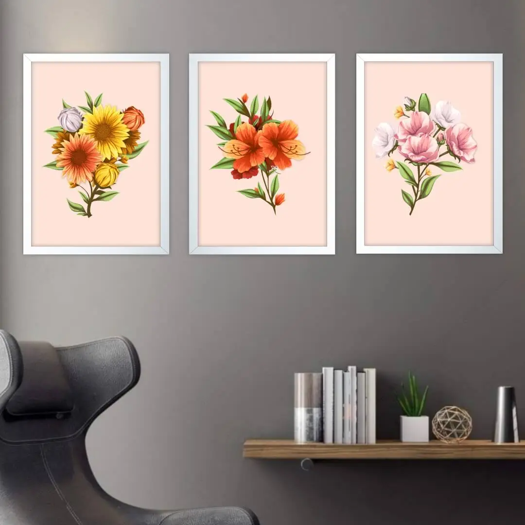 Kit-3-Quadros-Florais-Pink