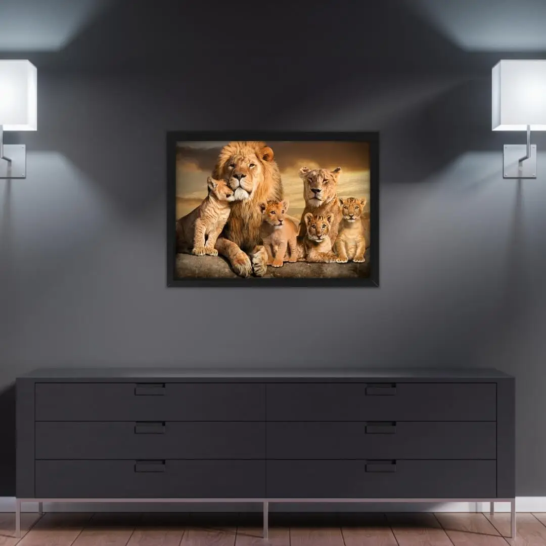 1369 (1) Quadro-Decorativo-Familia-Grande-de-Leões