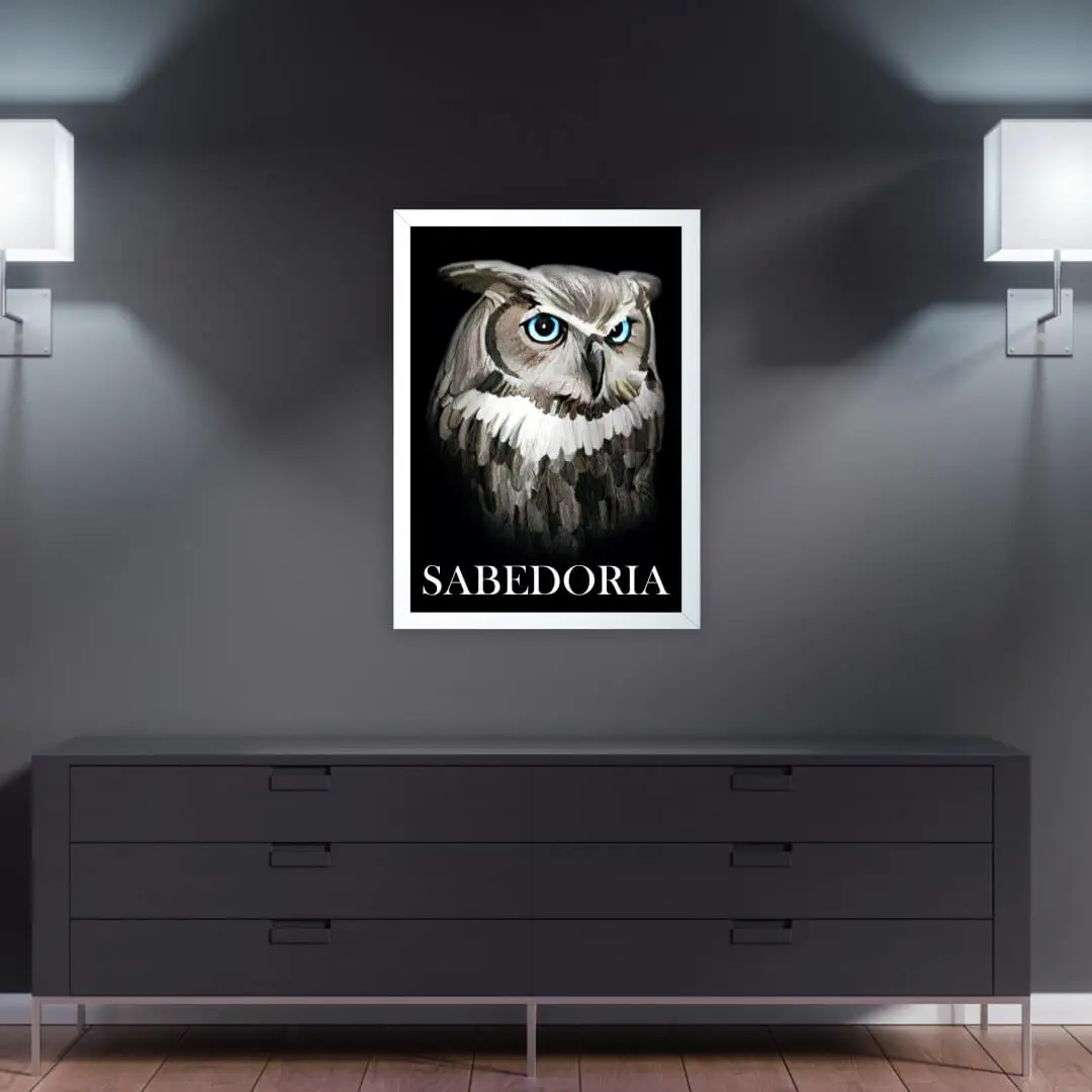 Quadro Decorativo Coruja Sabedoria - Imagem 2