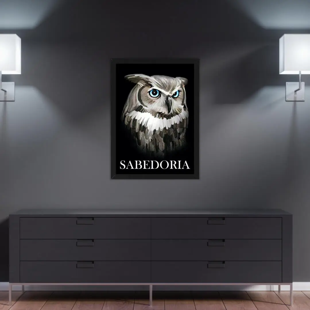 1374 Quadro-Decorativo-Coruja-Sabedoria