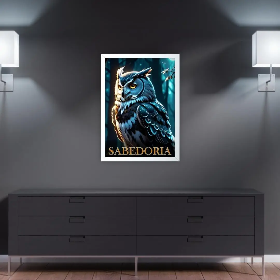 Quadro Decorativo Coruja Sabedoria - Imagem 2