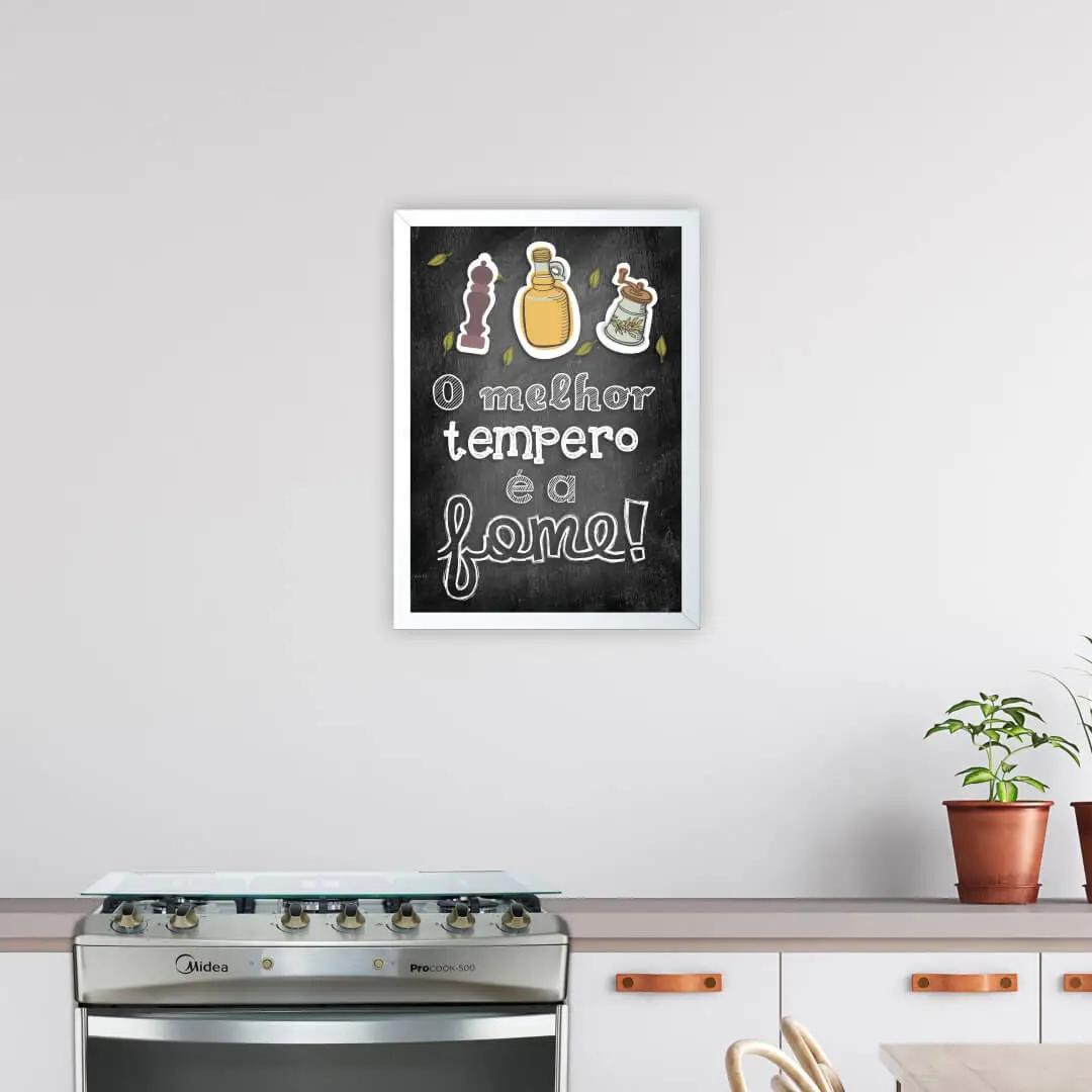 Quadro Decorativo O Melhor Tempero é a Fome - Imagem 2