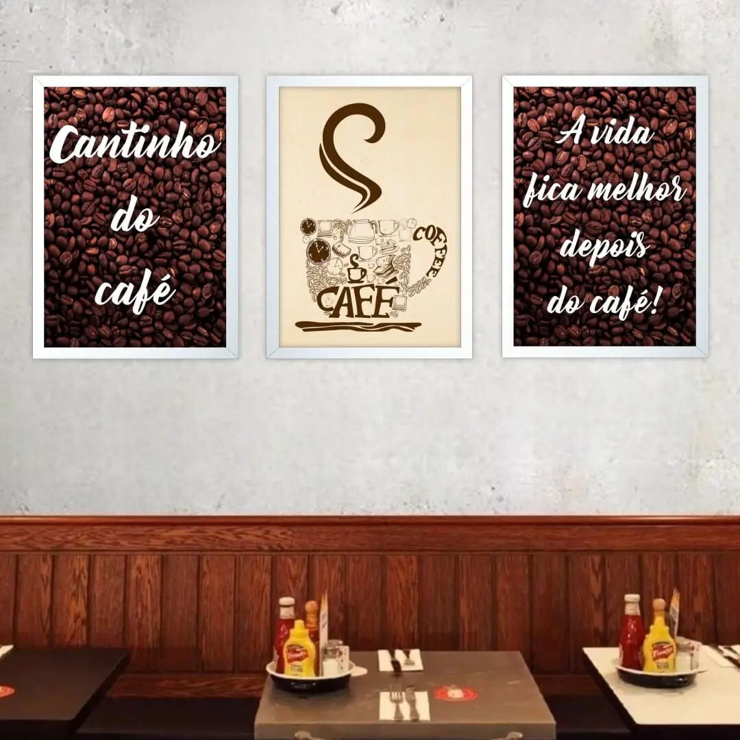 Kit 3 Quadros Cantinho do Café - Imagem 2