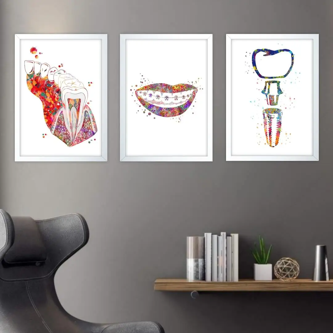 Kit-3-Quadros-Conjunto-Dentista