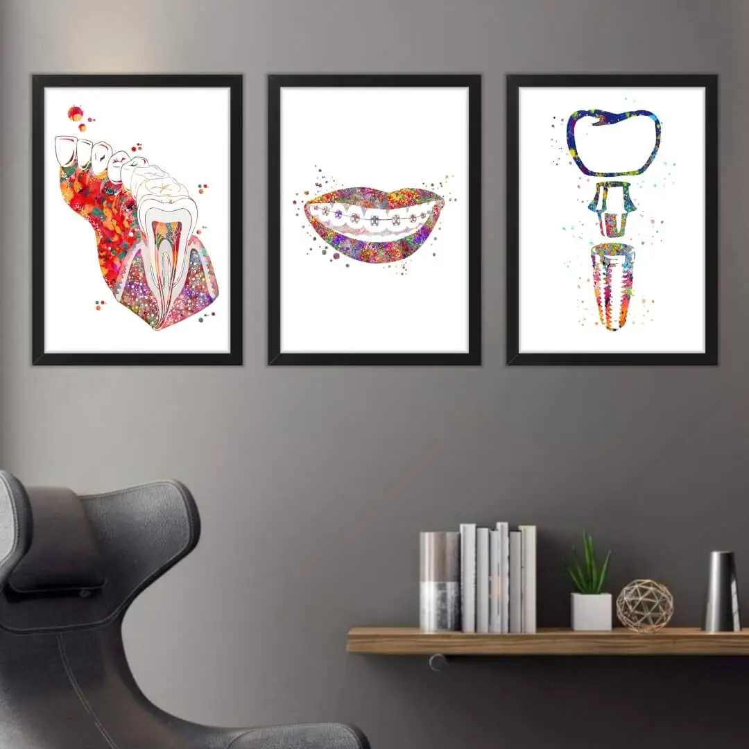 Kit 3 Quadros Conjunto Dentista - Imagem 2