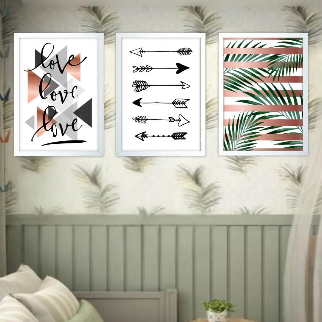 Kit 3 Quadros Love Love Love - Imagem 2