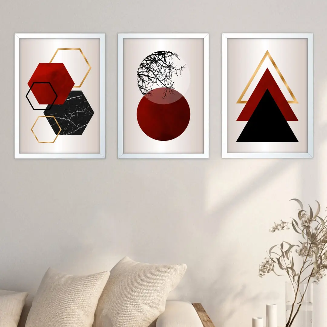 Kit-3-Quadros-Boho-Chic-Red-Black
