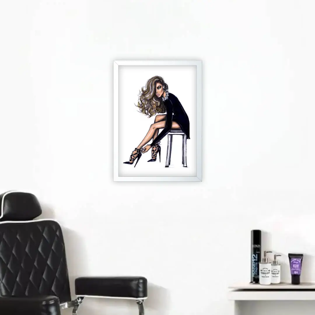 Quadro Decorativo Moda Modelo Pose - Imagem 2