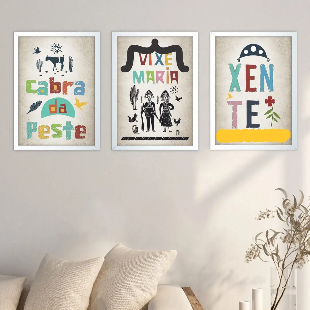 Kit 3 Quadros Cabra da Peste - Imagem 2