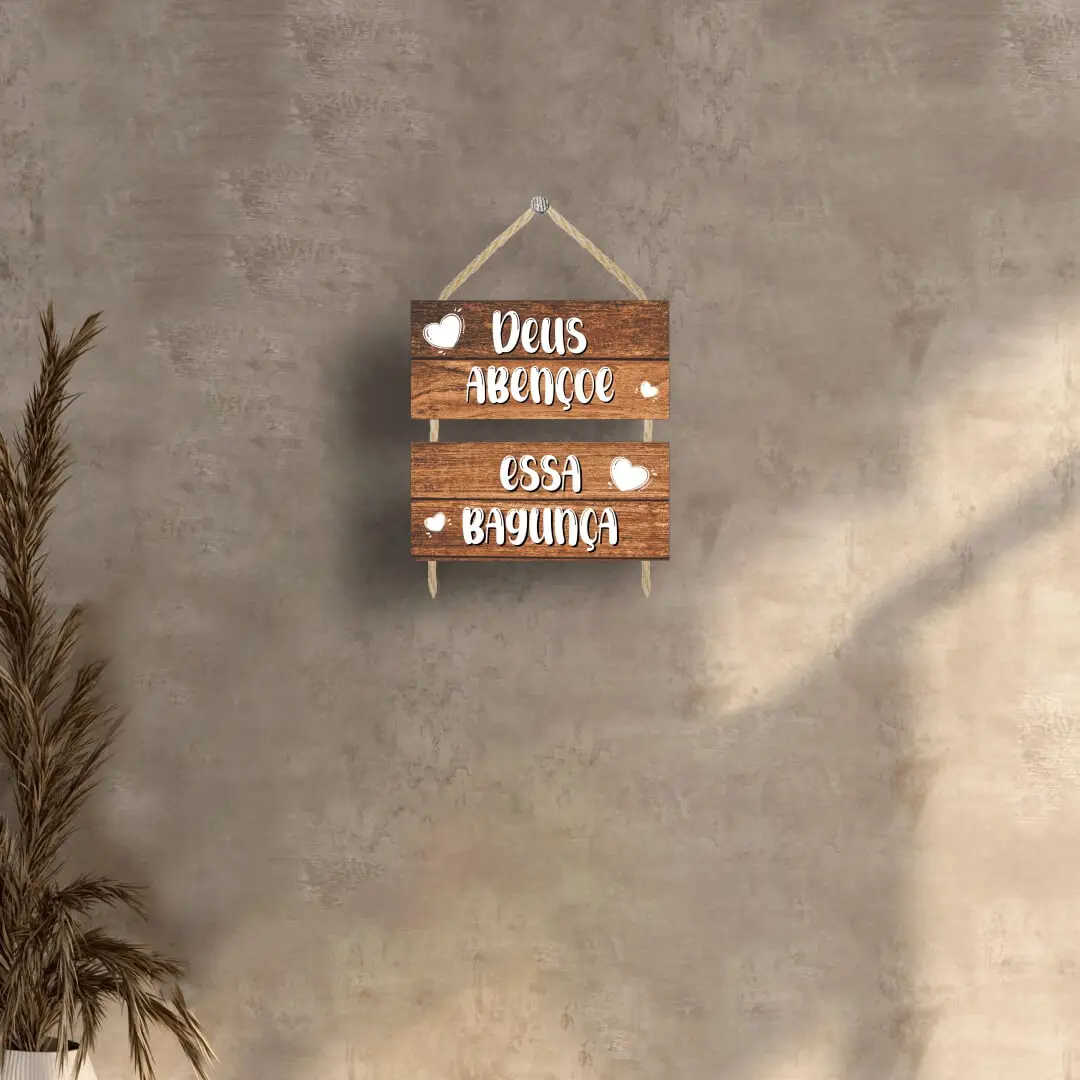 PS2066 Placa-2-Partes-Deus-Abençoe