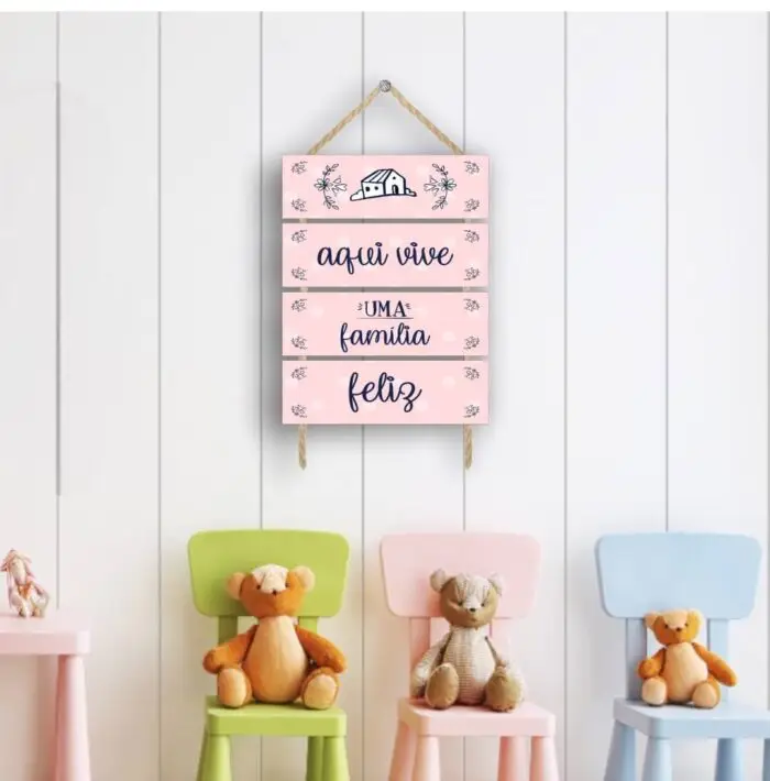 Placa-4-Partes-Familia-Feliz
