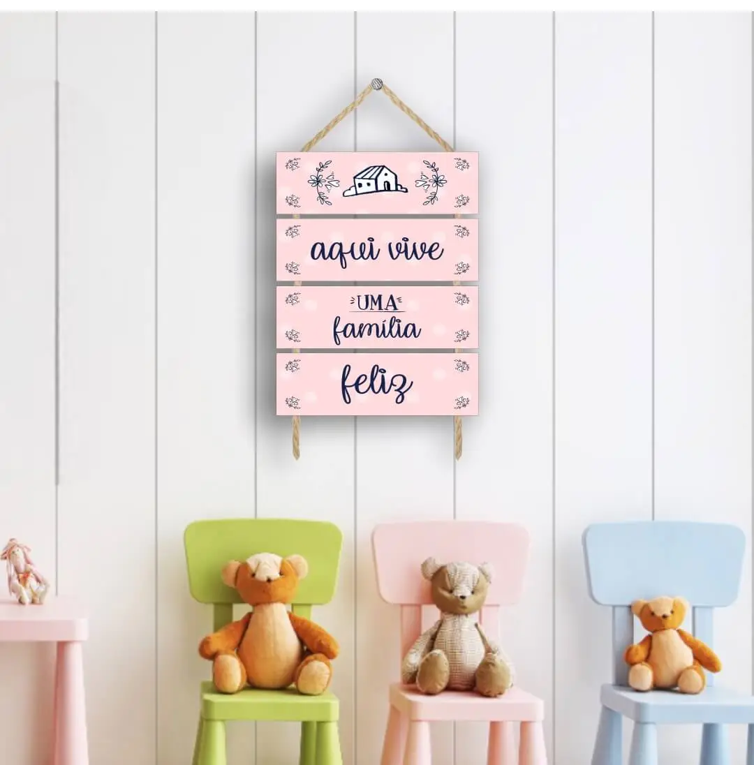 Placa-4-Partes-Familia-Feliz