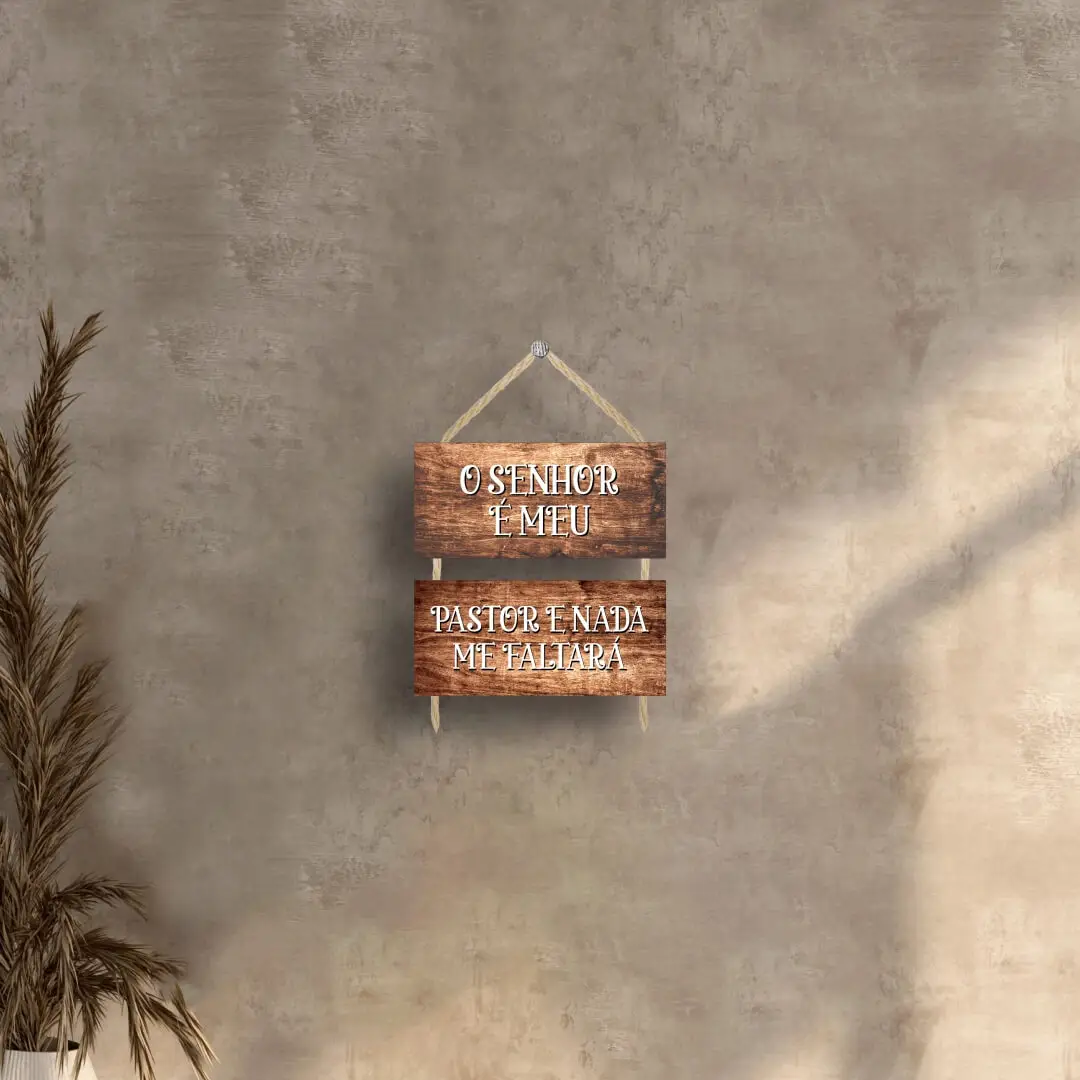 PS3054 Placa-2-Partes-O-Senhor-é-meu-Pastor