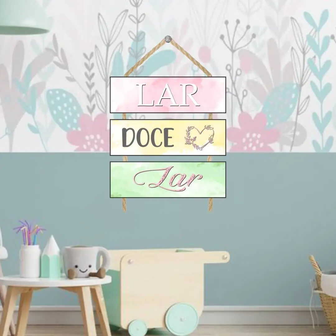 PS3078 Placa-3-Partes-Lar-Doce-Lar