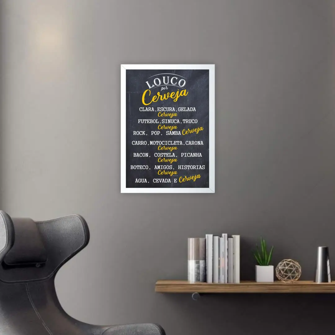 Quadro Decorativo Louco por Cerveja - Imagem 2