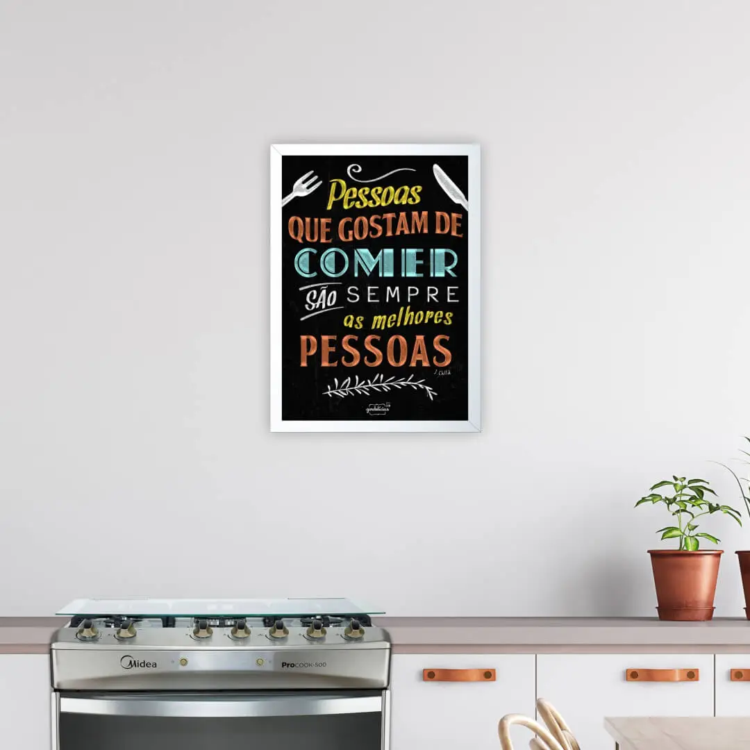 Quadro Decorativo Pessoas que Gostam de Comer - Imagem 2