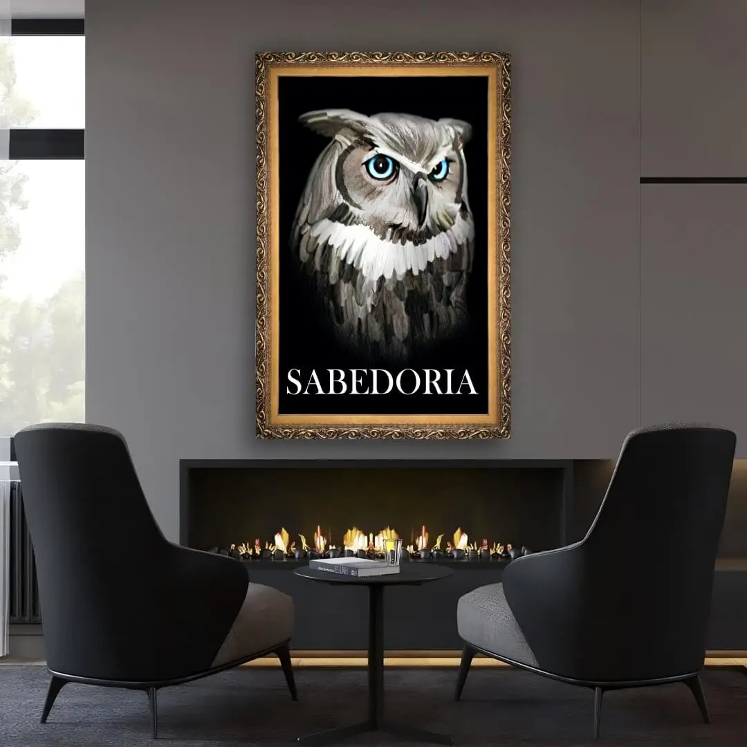 Quadro-Decorativo-Coruja-Sabedoria-Big's