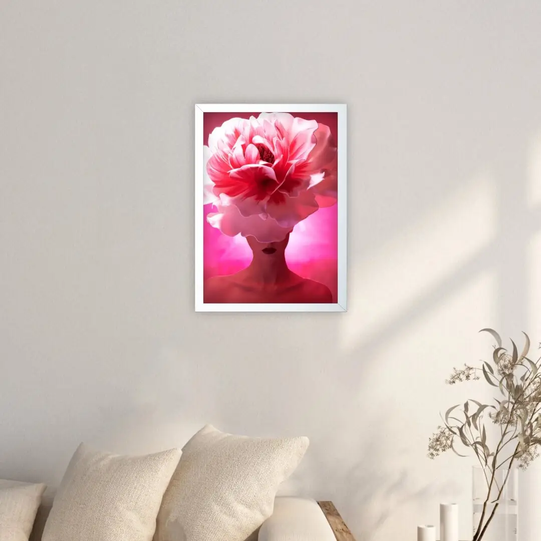 Quadro-Decorativo-Mulher-Florida-Rosa