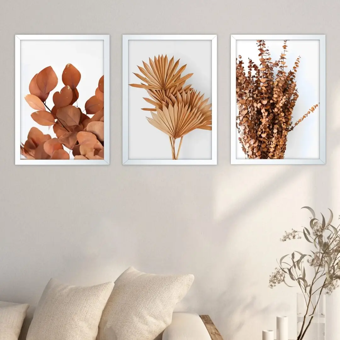 Kit 3 Quadros Florais Secos - Imagem 2