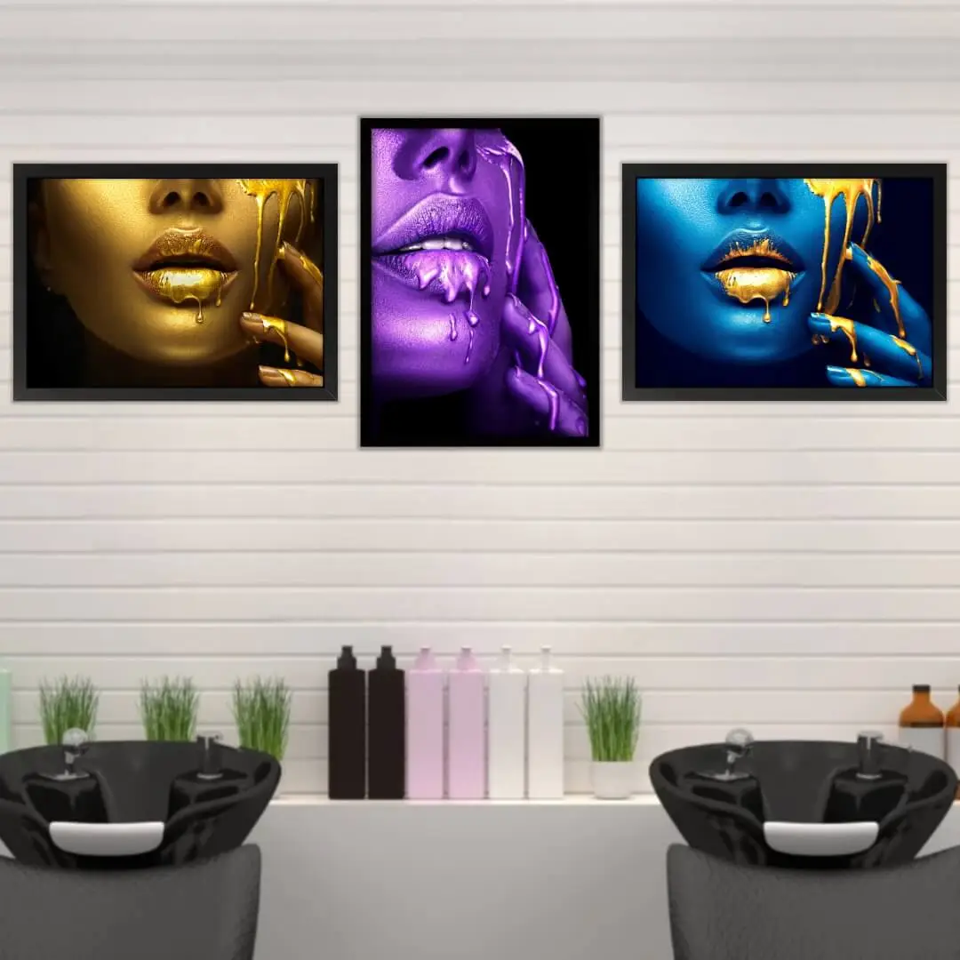 Kit 3 Quadros Modelos Face - Imagem 2