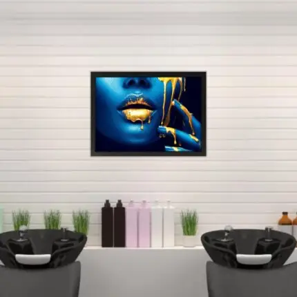 Quadro-Decorativo-Rosto-Azul