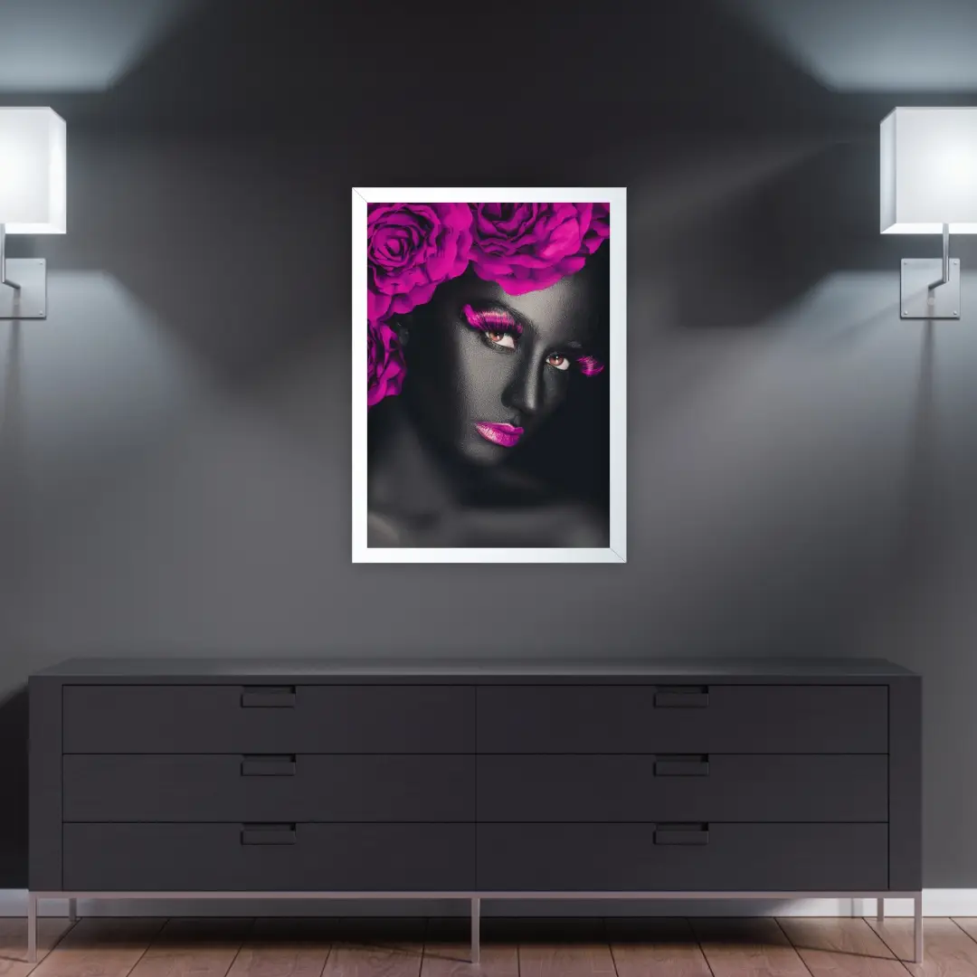 1393- Quadro-Decorativo-Modelo-com-Rosas