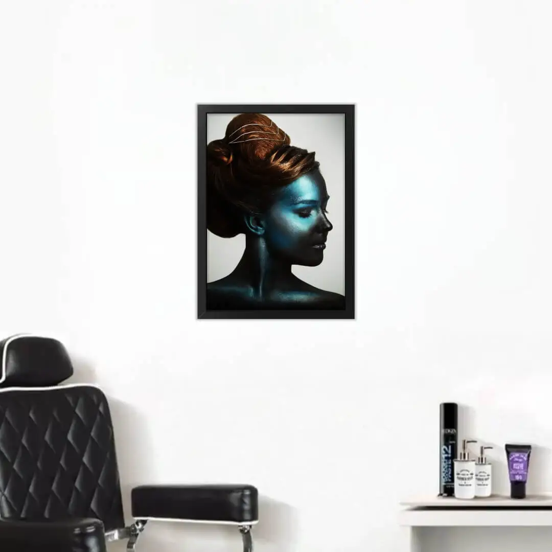 Quadro-Decorativo-Mulher-Modelo-Azul
