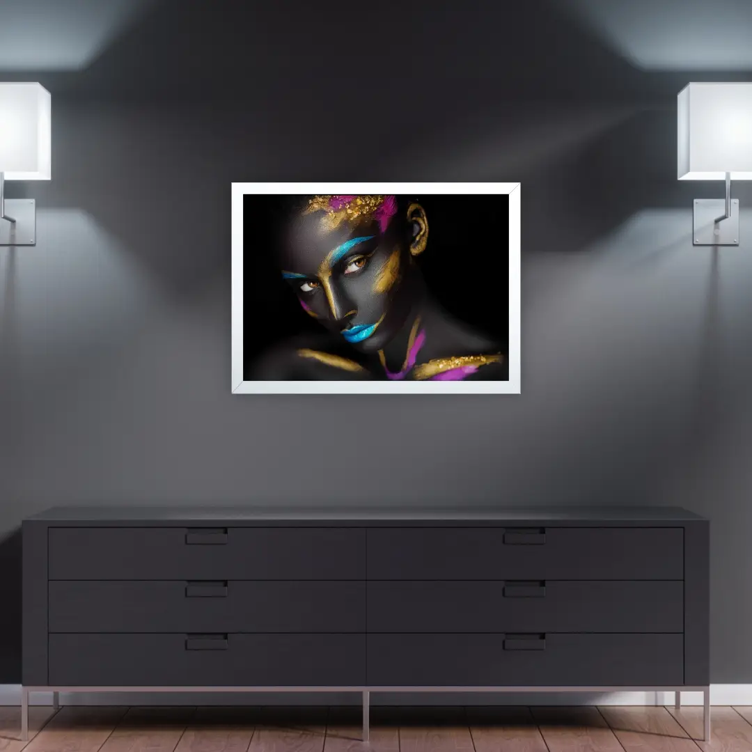 Quadro Decorativo Modelo Maquiada Pinturas - Imagem 2