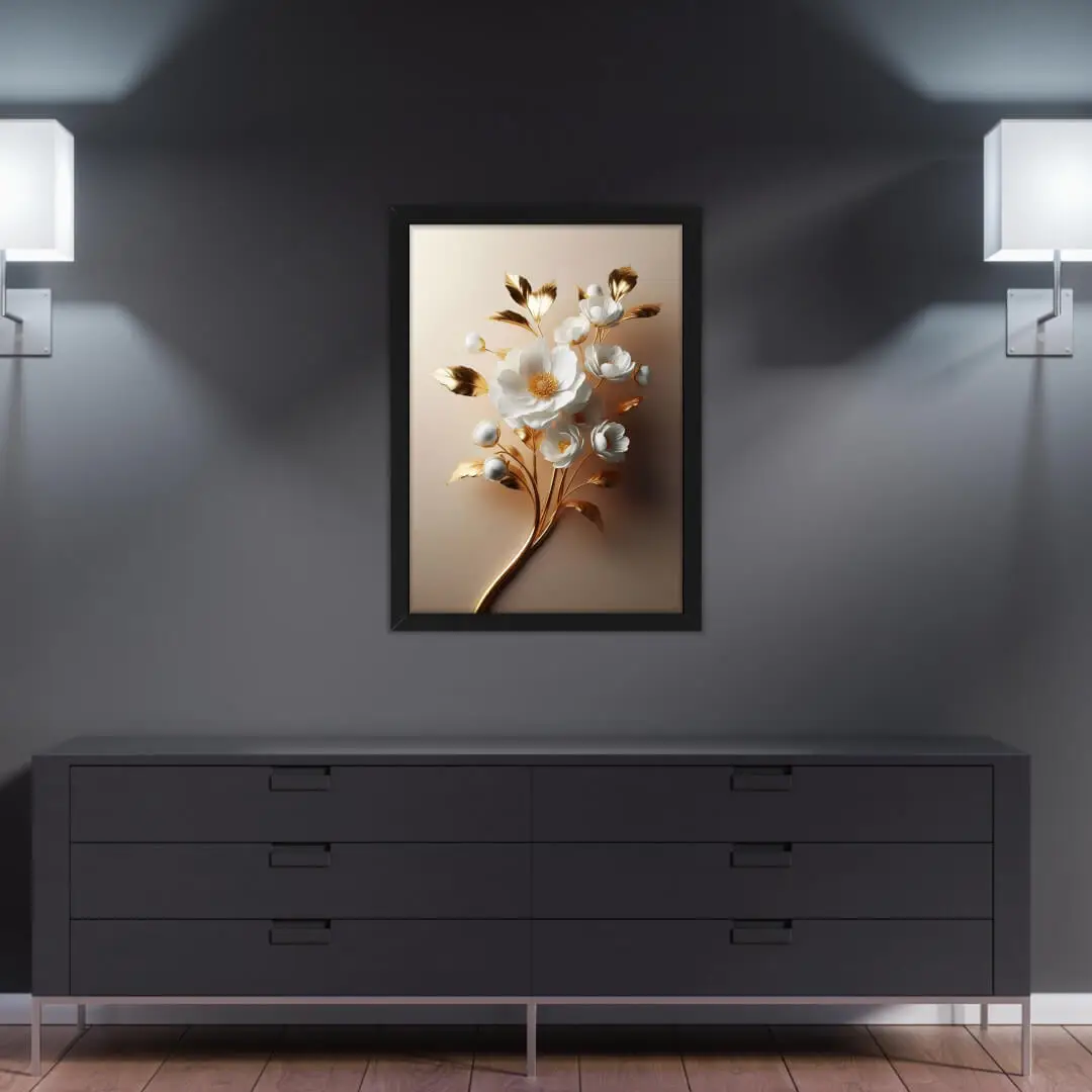 Quadro Decorativo Flor do Caule de Ouro - Imagem 2