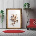 Quadro-Decorativo-Flor-Chique-de-Ouro-Big's