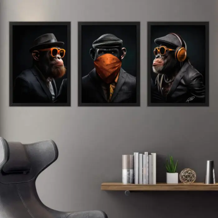 Kit-3-Quadros-Macacos-Shelby