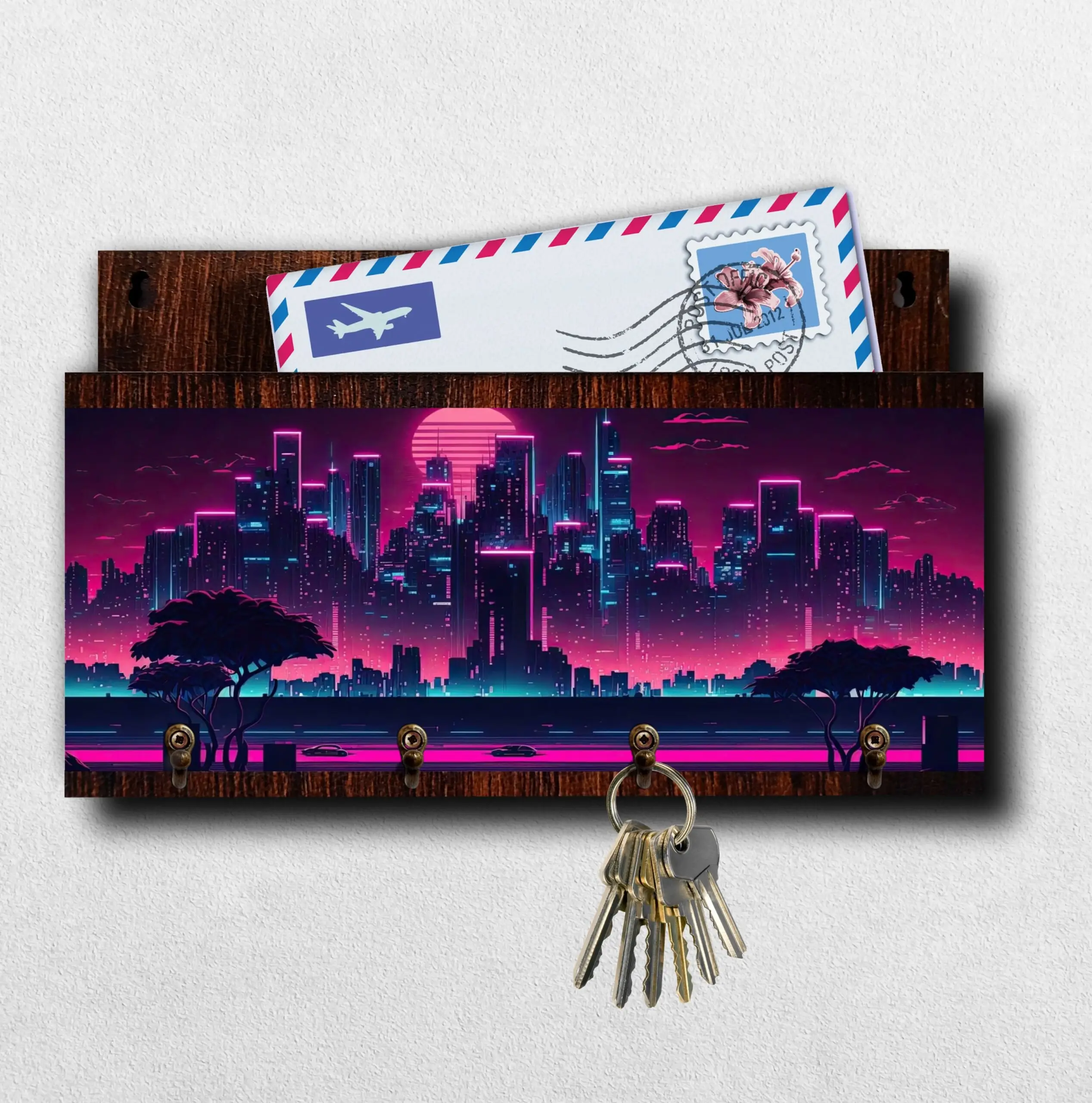 PC003 Porta Chaves com Carta Night City - Imagem 1