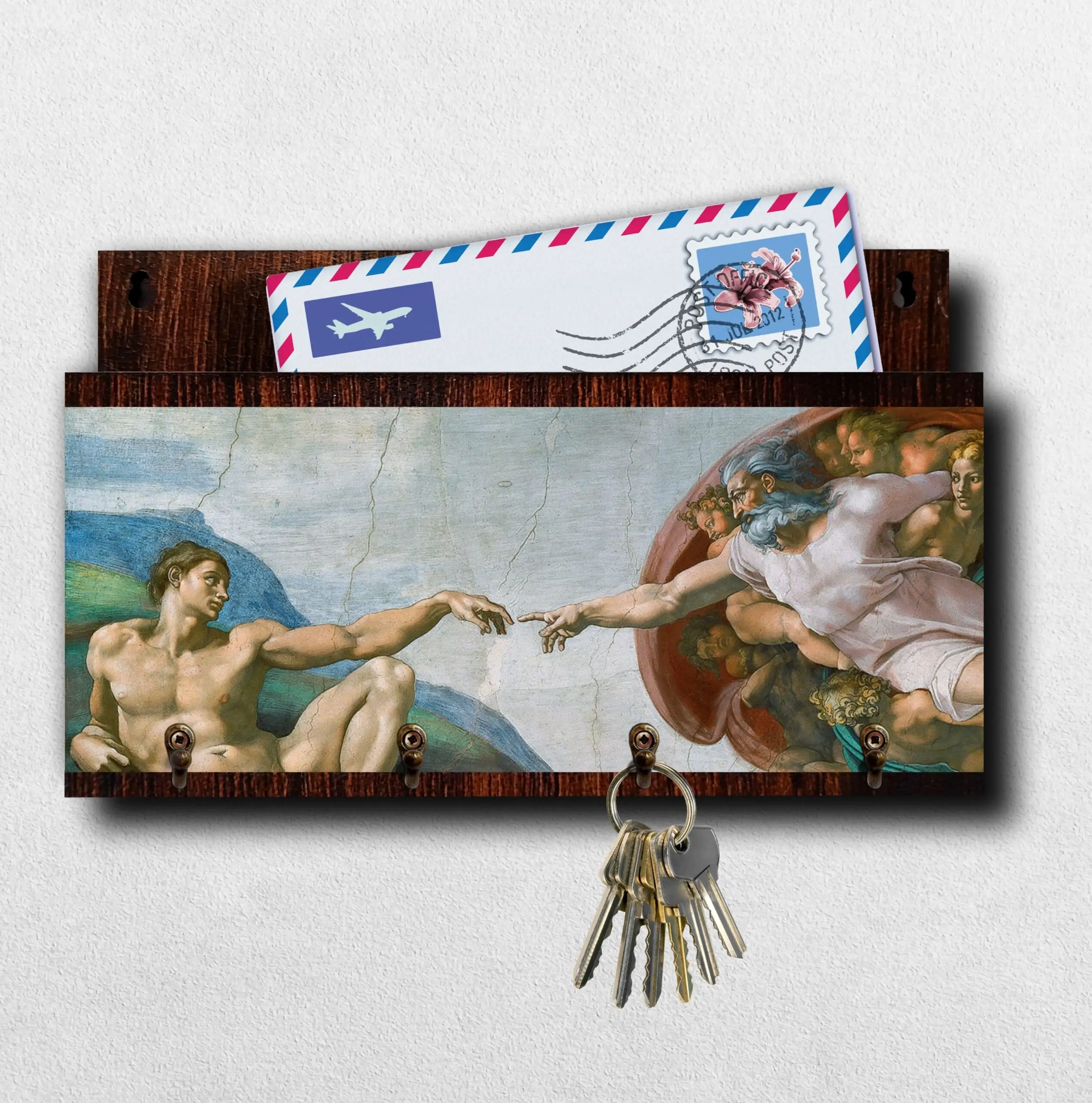 Porta Chave com Carta A Criação de Adão - Imagem 1