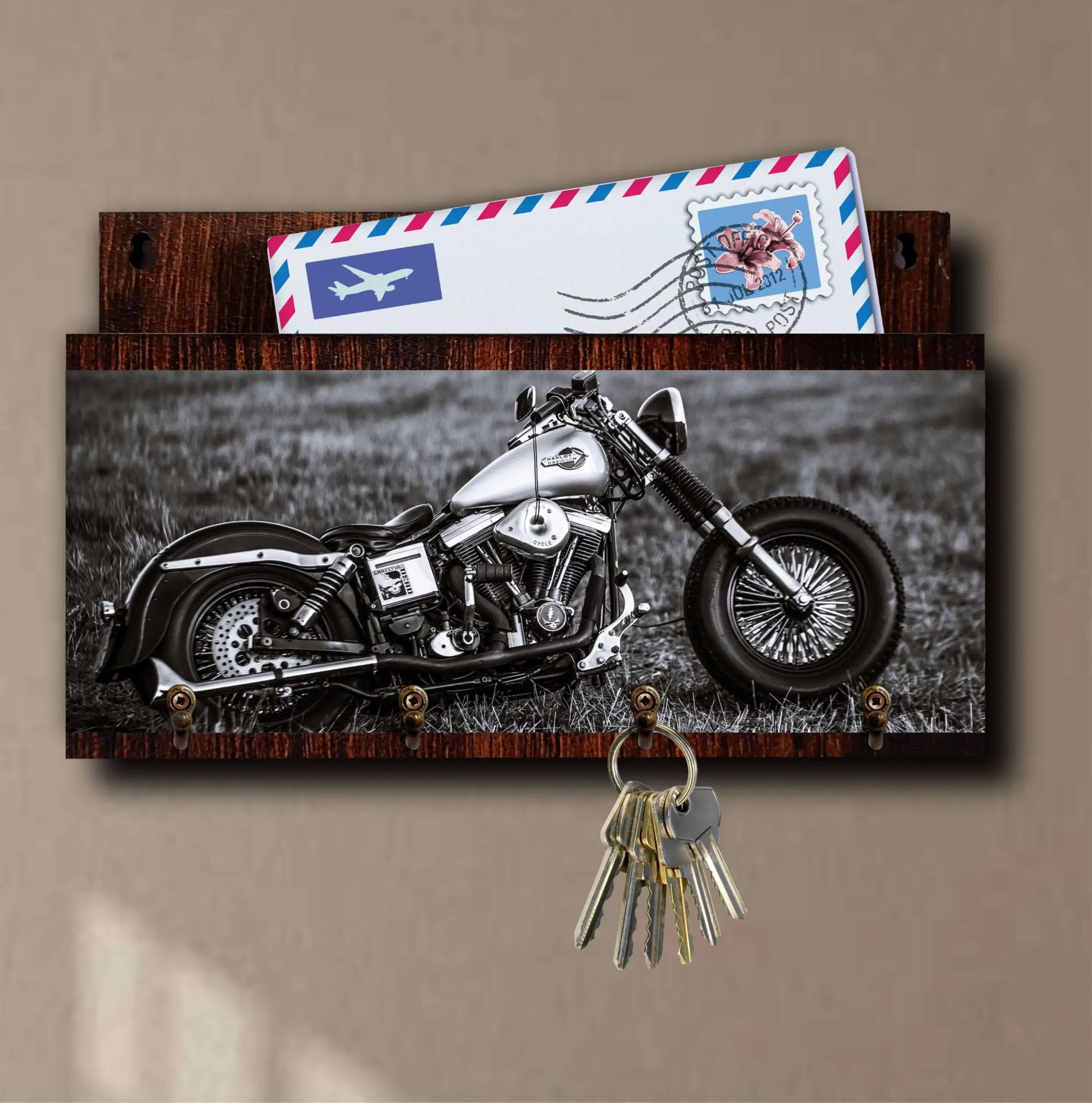 Porta Chaves com Carta Moto Harley - Imagem 4
