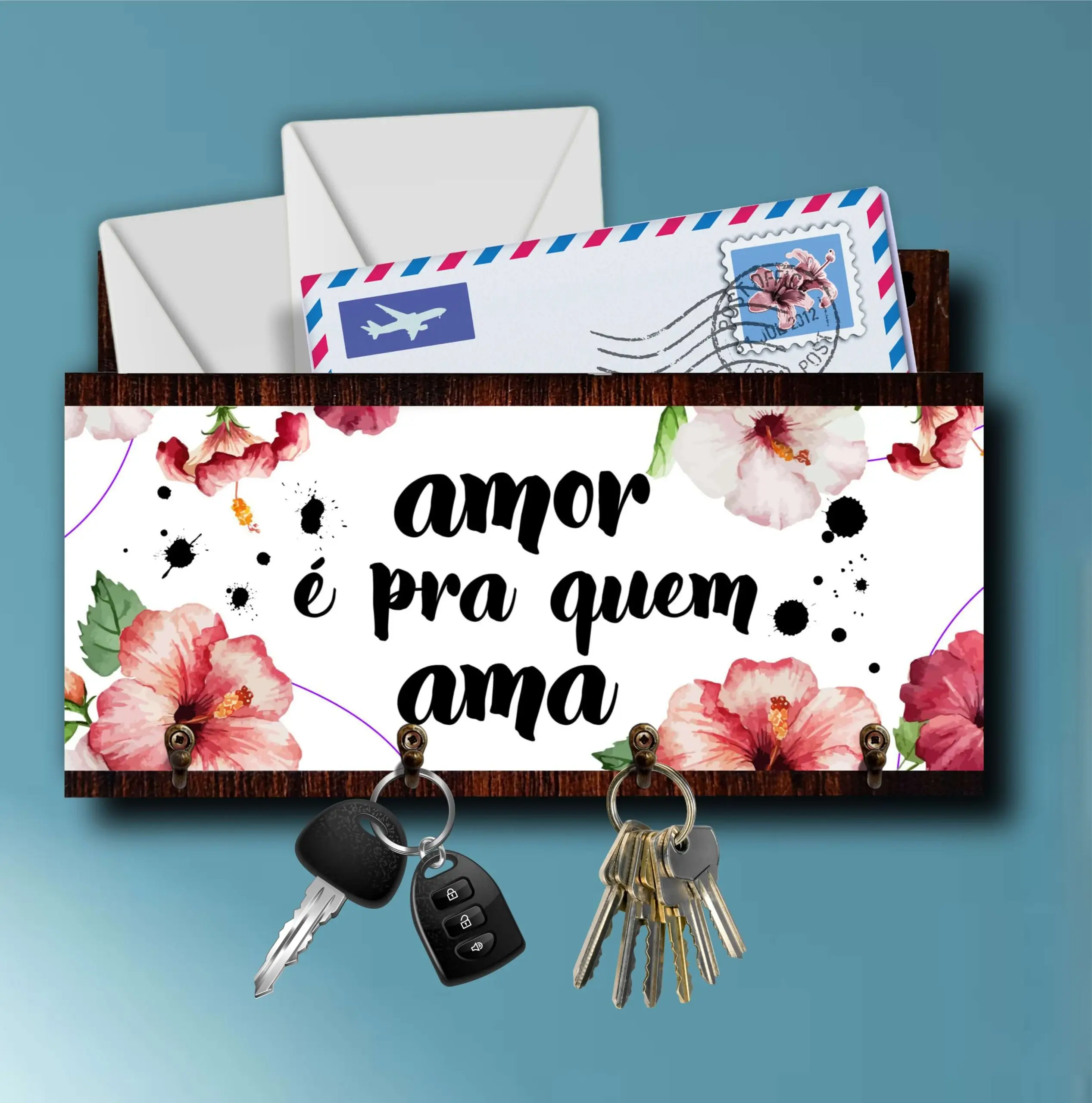 Porta Chave com Carta Amor - Imagem 4