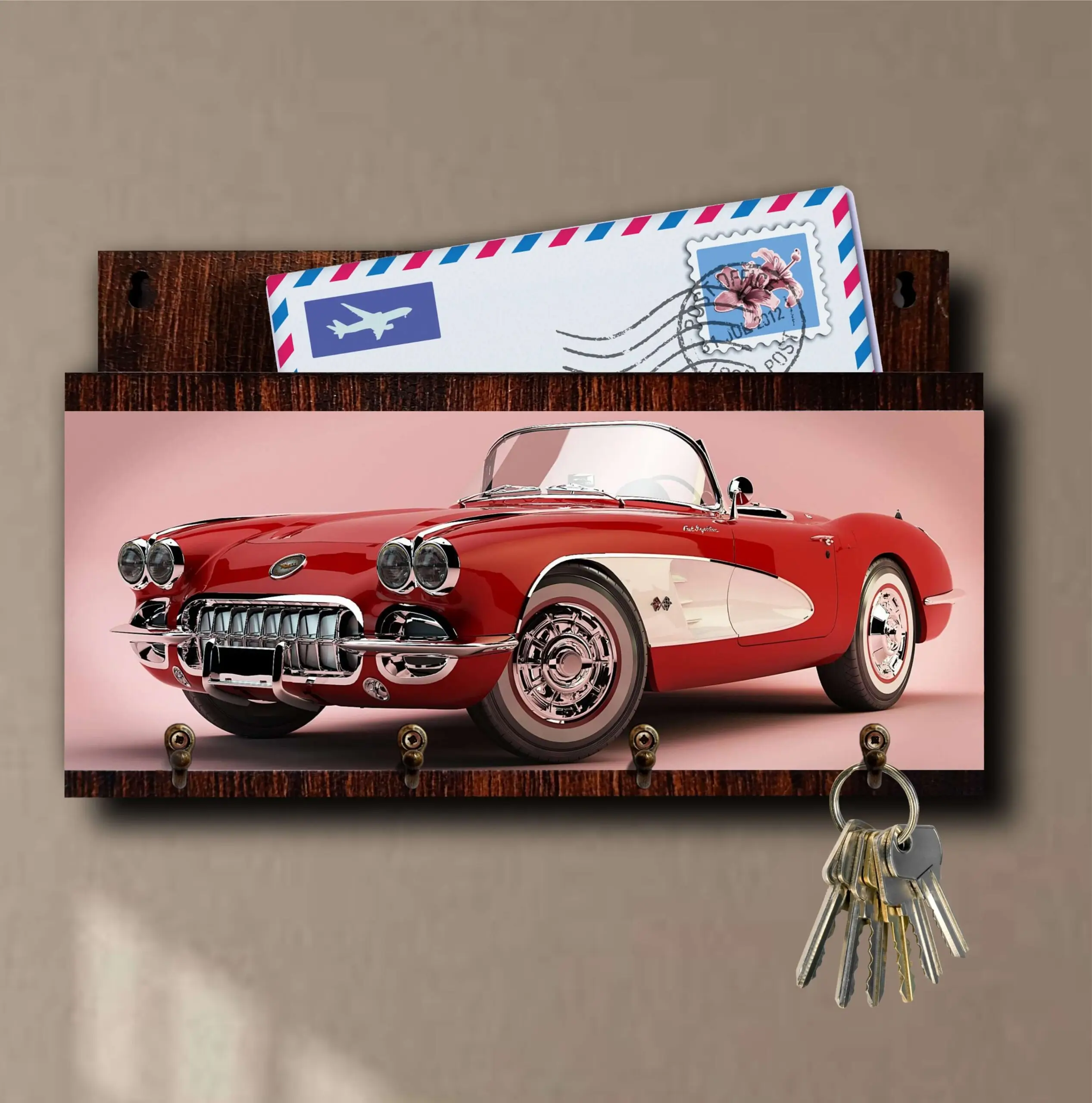 Porta Chaves com Carta Carro Clássico - Imagem 4