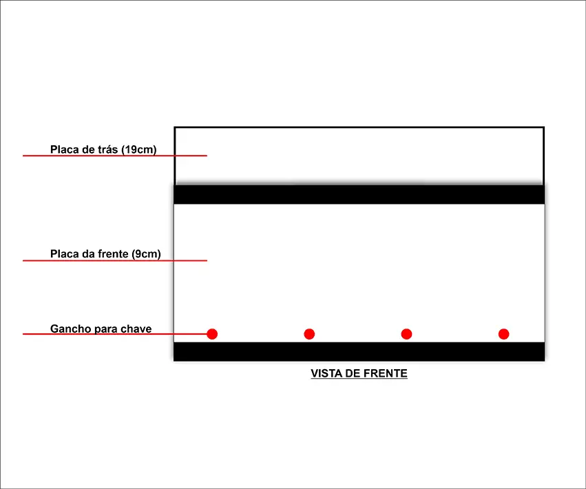 Porta Chaves com Carta Kombi Verde - Imagem 3