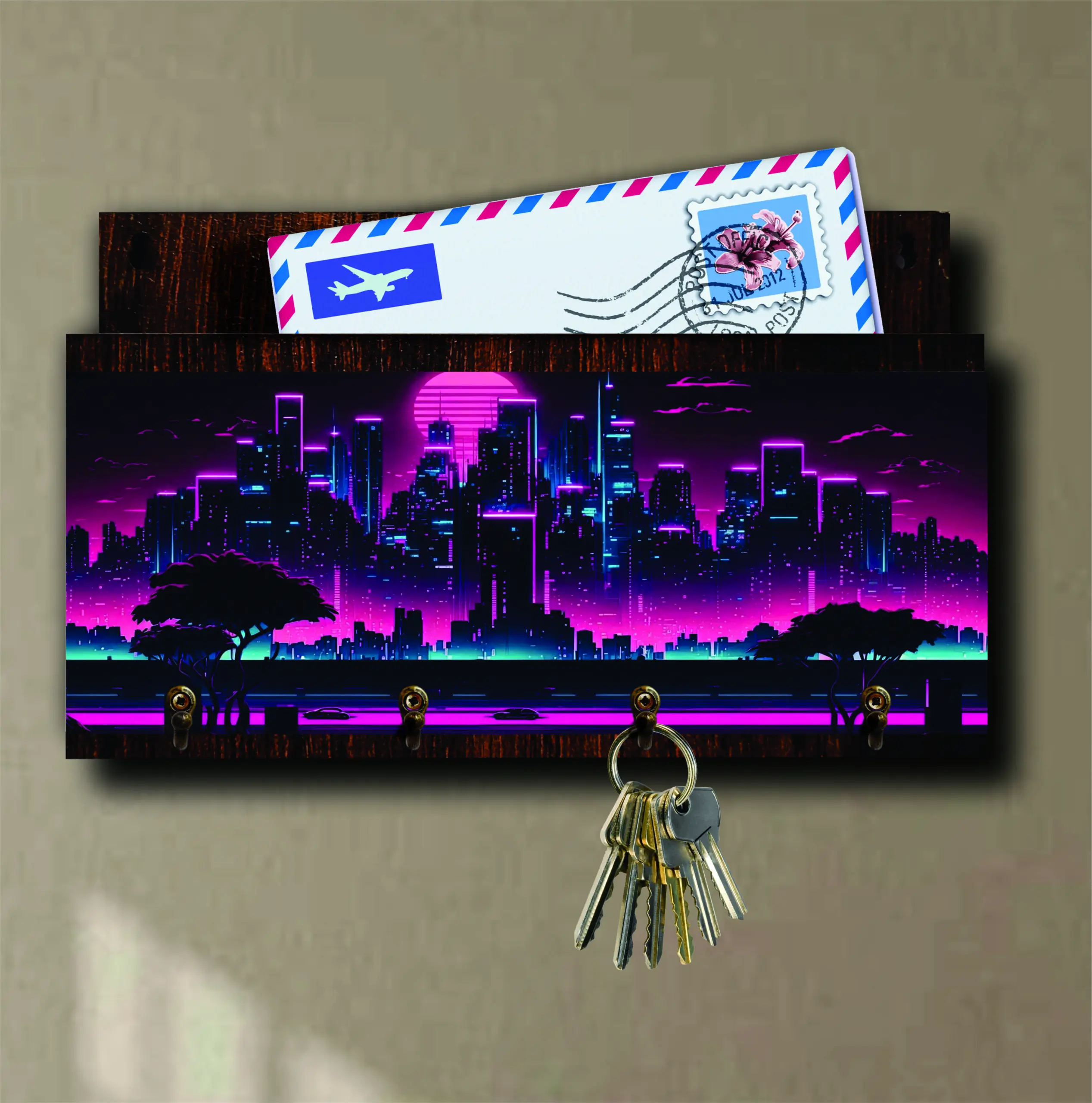 Porta Chaves com Carta Night City - Imagem 4