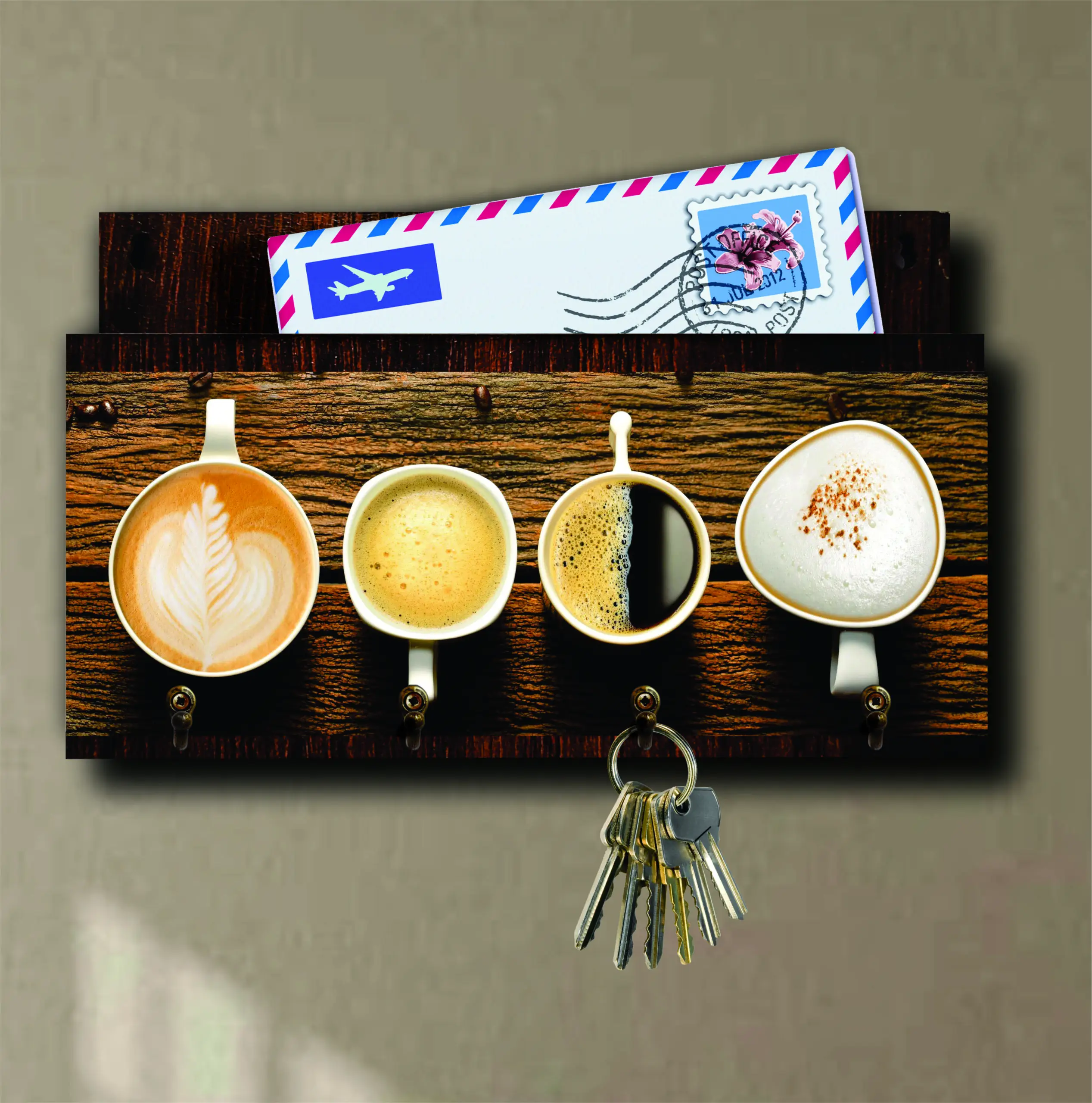 Porta Chaves com Carta Xícaras - Imagem 4