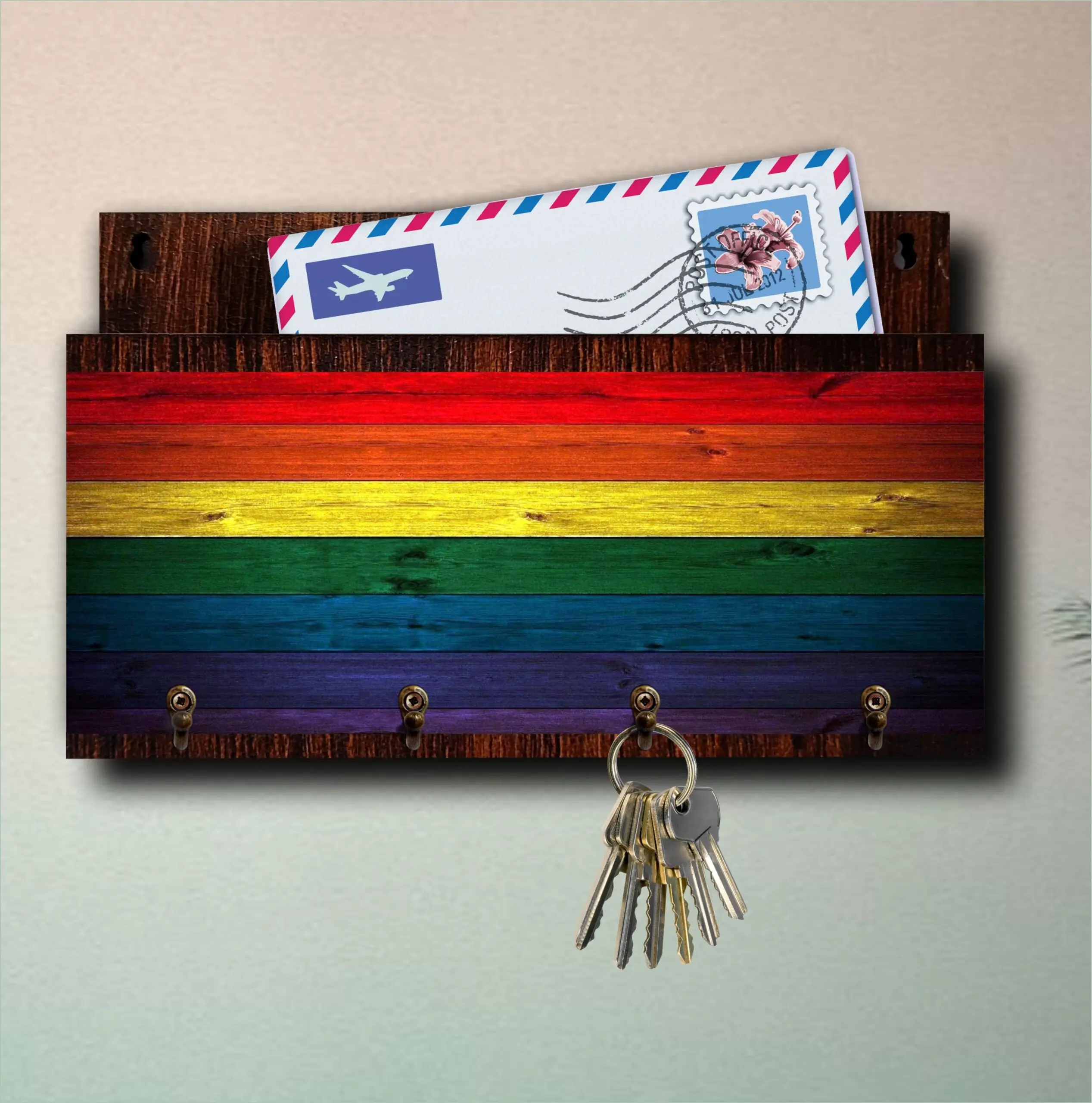 Porta Chaves com Carta Arco íris - Imagem 4