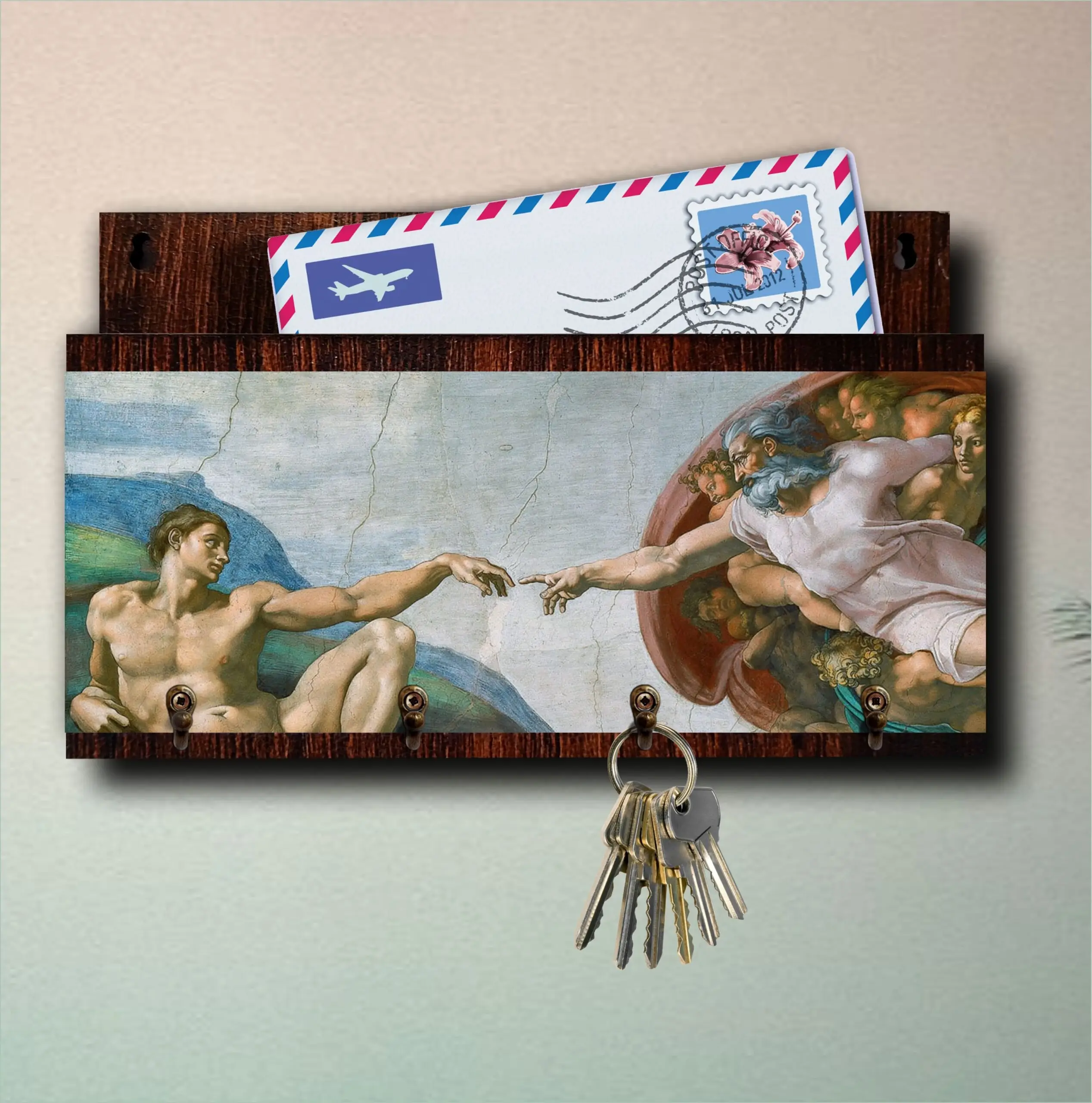 Porta Chave com Carta A Criação de Adão - Imagem 4
