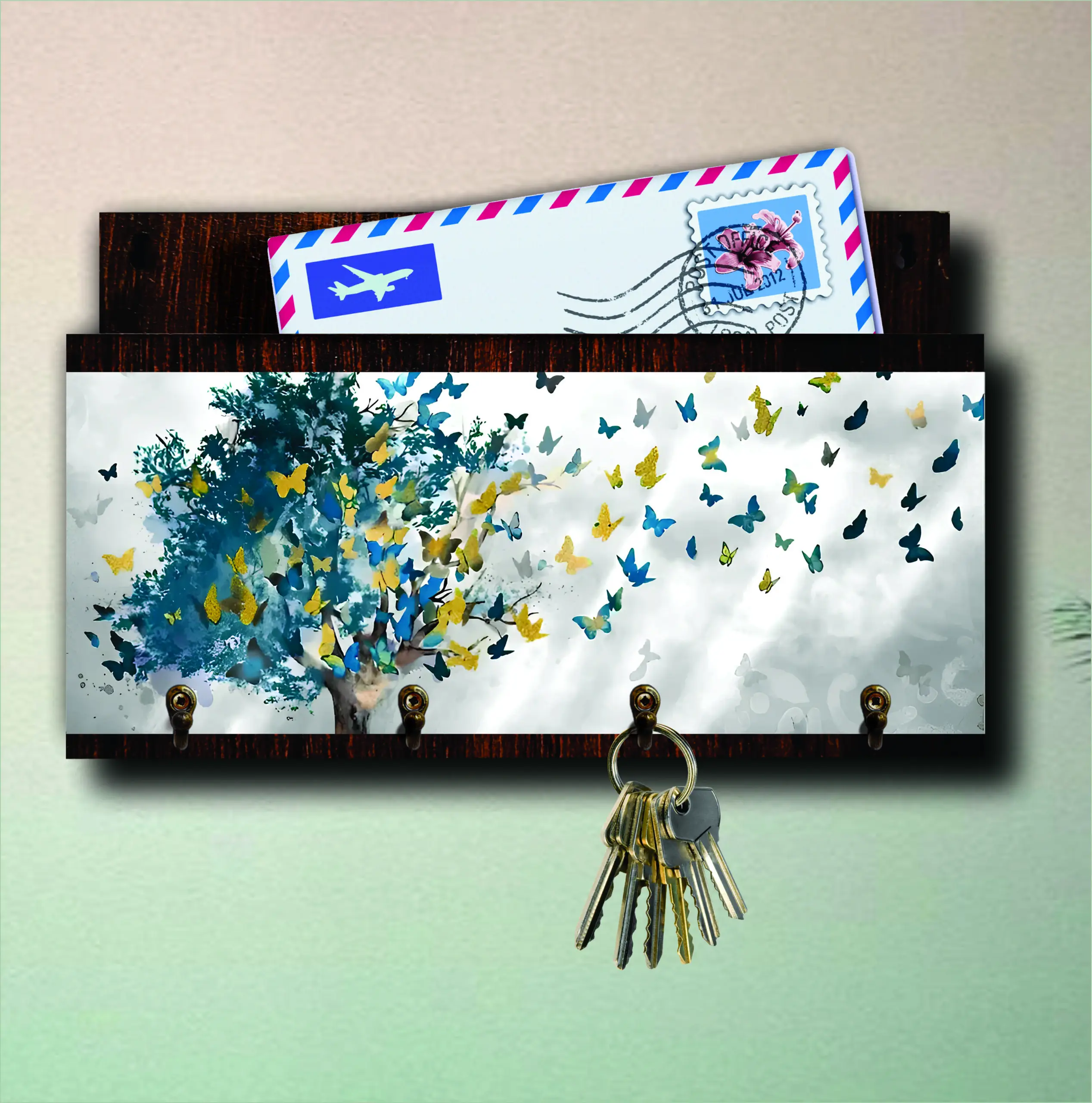 Porta-Chave-com-Carta-Folhas-Caindo