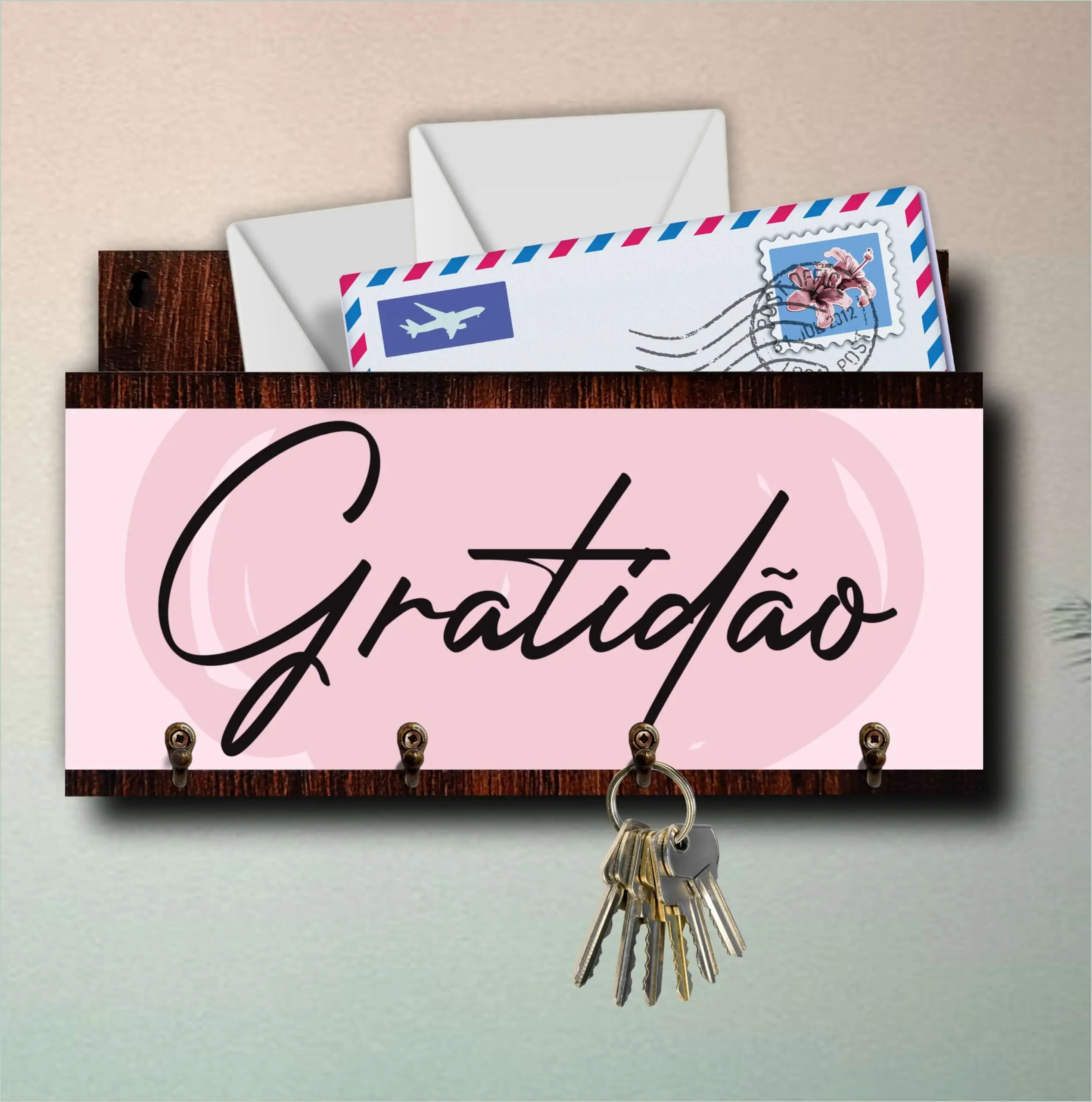 Porta Chaves com Carta Gratidão - Imagem 4