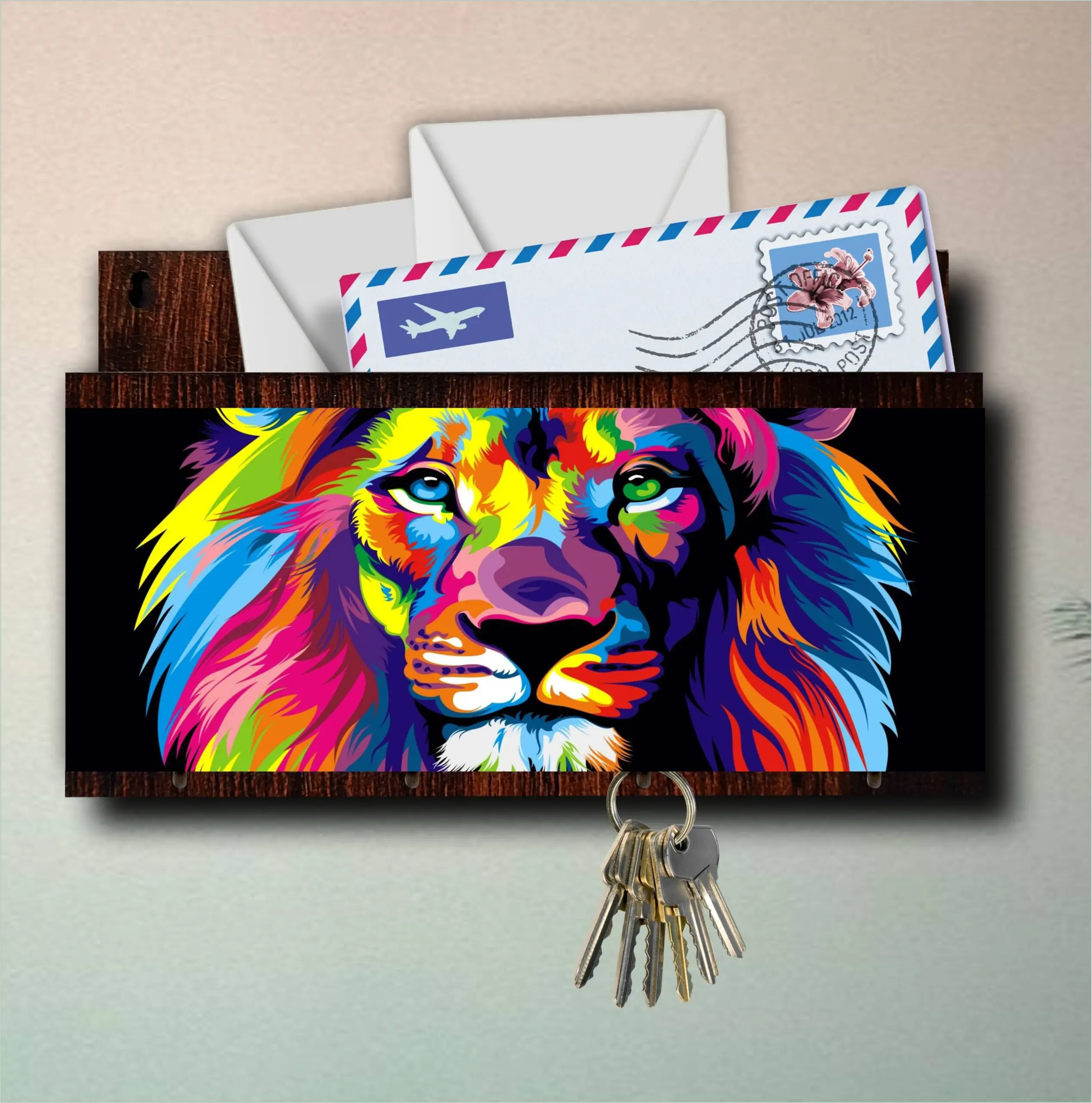 Porta Chaves com Carta Leão Colorida - Imagem 4